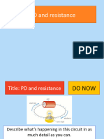 Electricity 2 PD and Resistance