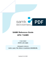 Samk Reference Guide