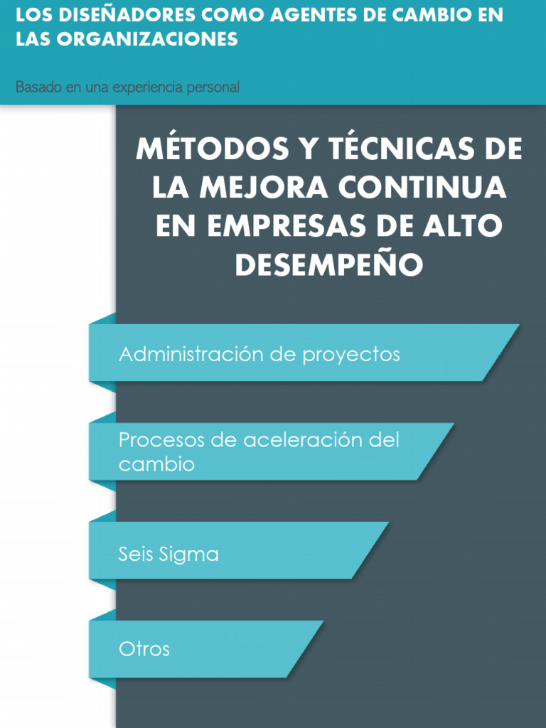 7 Metodos Tecnicas de La Mejora Continua | PDF | Gestión de proyectos ...