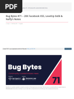 Bug Bytes #71 - 20K Facebook XSS, LevelUp 0x06 & Naffy's Notes