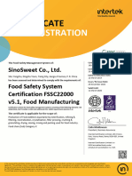 Aspartame Ex Sinosweet - FSSC 22000 11-03-2026