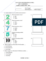 Soal PTS Ganjil Kelas 1 (Kurmed)