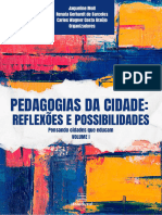 Livro Pedagogias Da Cidade. VOLUME I