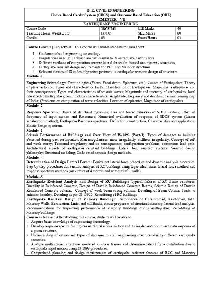 Earthquake Engineering Notes Pdf Earthquakes Moment Magnitude Scale