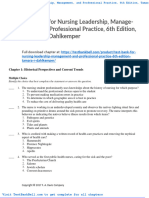 Test Bank For Nursing Leadership Management and Professional Practice 6th Edition Tamara R Dahlkemper