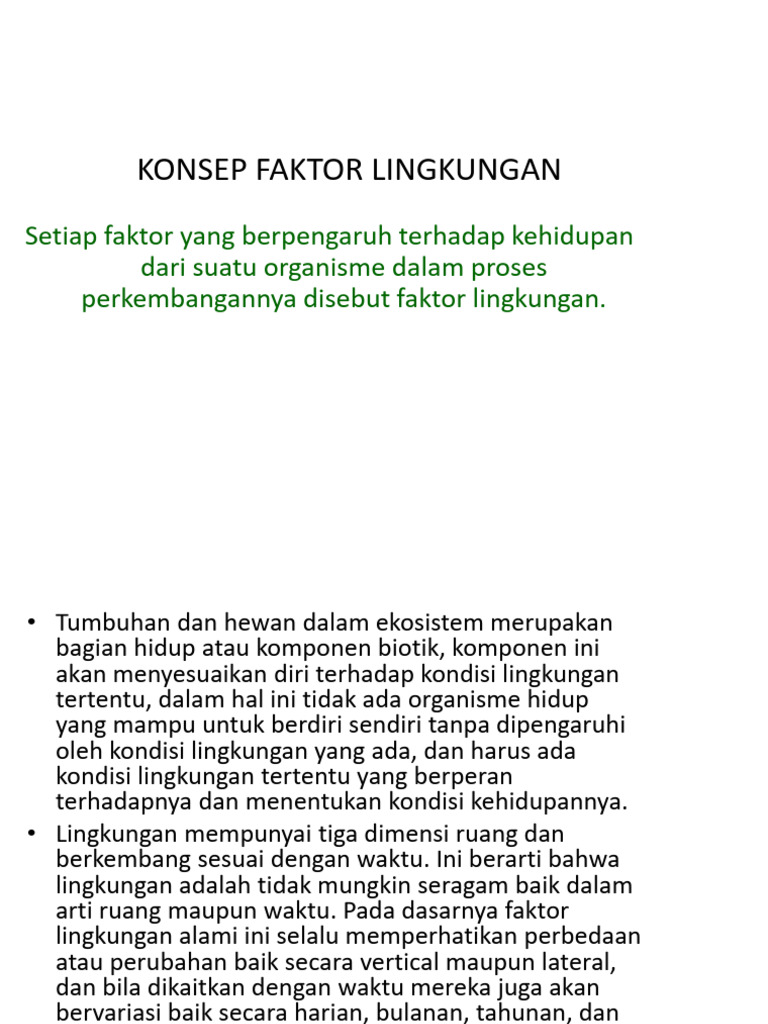 Faktor Lingkungan dalam Ekosistem | PDF
