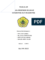 Makalah Berfikir Sejarah Sinkronik Diakronik