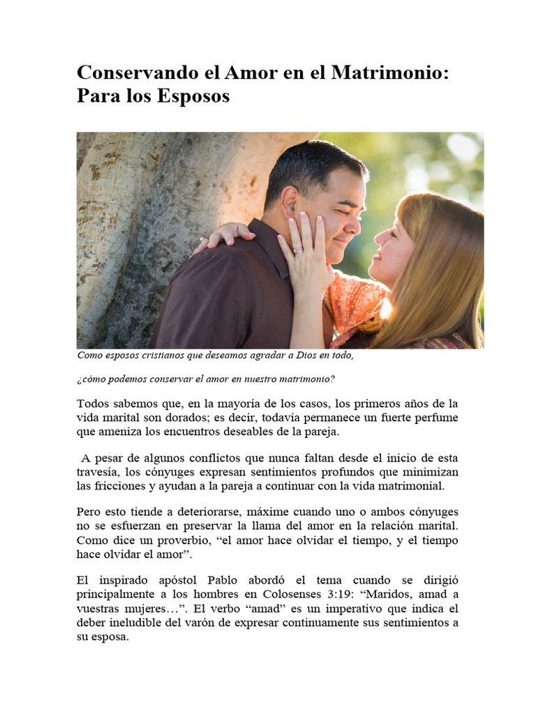 Amor y Liderazgo en el Matrimonio | PDF | Amor | Matrimonio