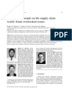 Matthew W. McCarter - The Effect of People On The Supply Chain World - Some Overlooked Issues (McCarter - M.W. - Fawcett - S.E. - and - Magnan - G.)