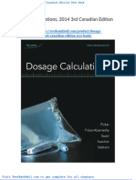 Dosage Calculations 2014 3rd Canadian Edition Test Bank