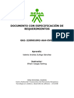 Documento Con Especificación de Requerimientos