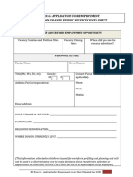 RS Form 6 - Application For Employment Cover Sheet