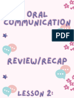 Lesson 2 - Oral Communication