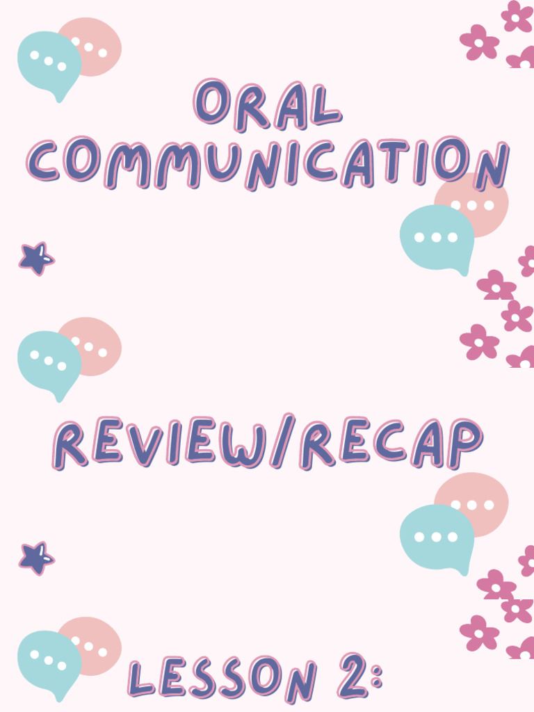 Lesson 2 - Oral Communication | Download Free PDF | Communication ...