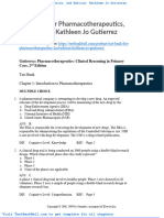 Test Bank For Pharmacotherapeutics 2nd Edition Kathleen Jo Gutierrez