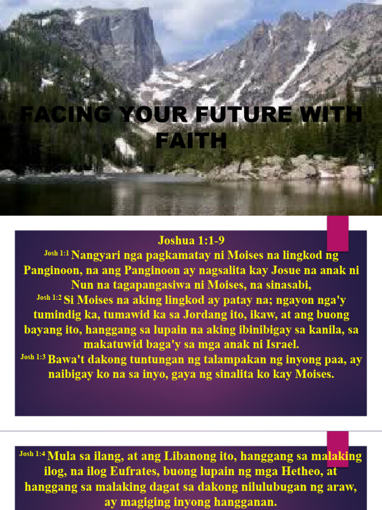 8 24 19 Facing Your Future With Faith | PDF