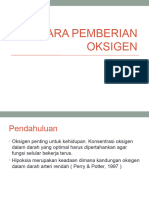 Cara Pemberian Oksigen