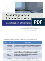 Classification of Computers: Riya Jacob K Asst. Professor On Contract, Dept of BCA Academic Year 2020-21