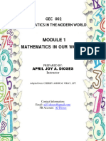GEC 002 MODULE 1 Mathematics in Our World