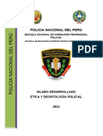 Silabo de Etica y Deontologia Policial 2023