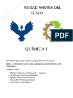 Contaminación Del Aire en El Distrito de San Jerónimo