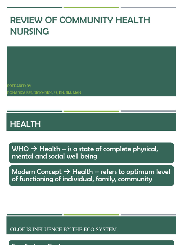 Community Health Nursing Overview | PDF | Nursing | Preventive Healthcare