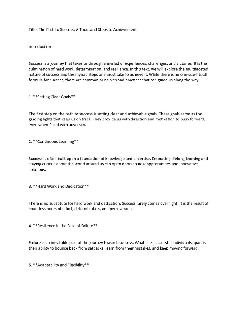 Steps to Achieve Success: A Guide | PDF | Mental Health | Creativity