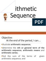 Lesson 2 - Arithmetic Sequence, Mean Ans Series