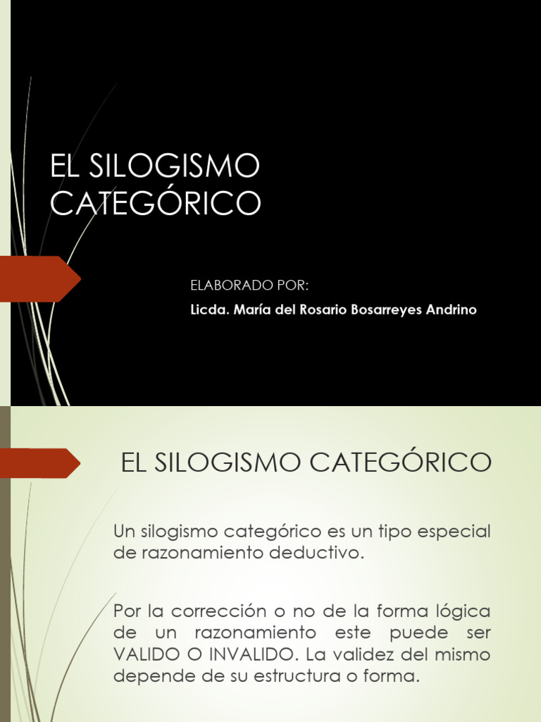 Estructura del Silogismo Categórico | PDF | Razonamiento deductivo ...