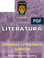 Teoria - Gêneros Literários - Liríco - ESA