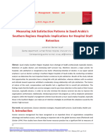 Measuring Job Satisfaction Patterns in Saudi Arabia's Southern Regions Hospitals