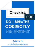 Checklist Breathing For Singing