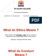 Business Ethics Vs Code of Conduct