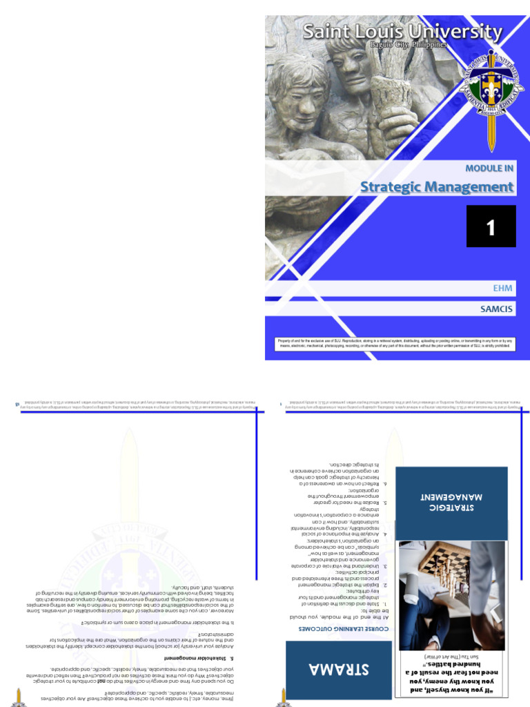 SAMCIS Strategic Management Module | PDF | Strategic Management | Business
