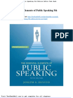 The Essential Elements of Public Speaking 5th Edition Devito Test Bank
