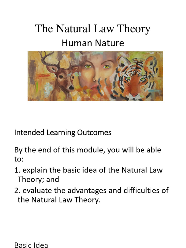Natural Law Theory Simple Explanation