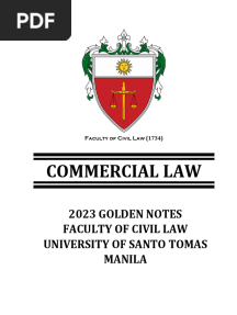 Commercial Law Golden Notes