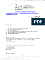 Wardlaws Perspectives in Nutrition A Functional Approach 1st Edition Byrd Bredbenner Test Bank