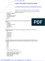 Essentials of Genetics 9th Edition Klug Test Bank