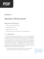 Lecture 4 - Quantum Measurement