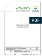 Specification For Motor Actuators For Valves