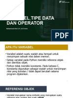 T04 - Variabel Tipe Data Dan Operator