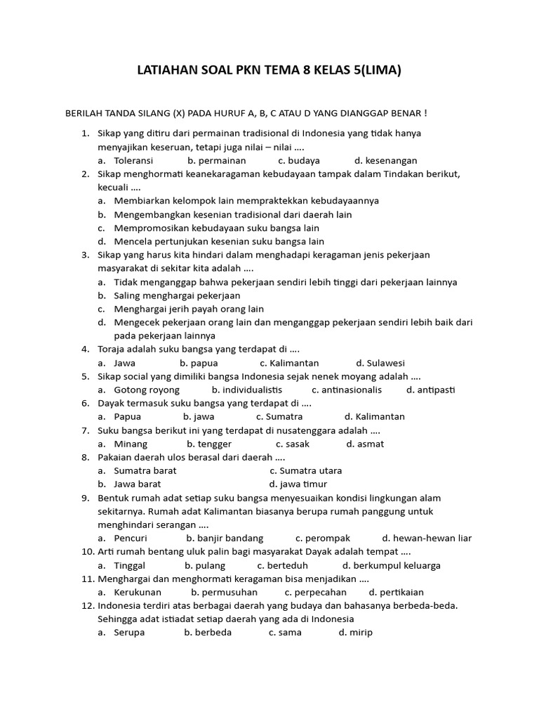 Asah Kemampuan Matematika dengan Latihan Soal Tema 1 "Indahnya Kebersamaan" Kelas 4 SD