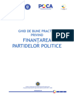 Ghid de Bune Practici În Finanțarea Partidelor Politice