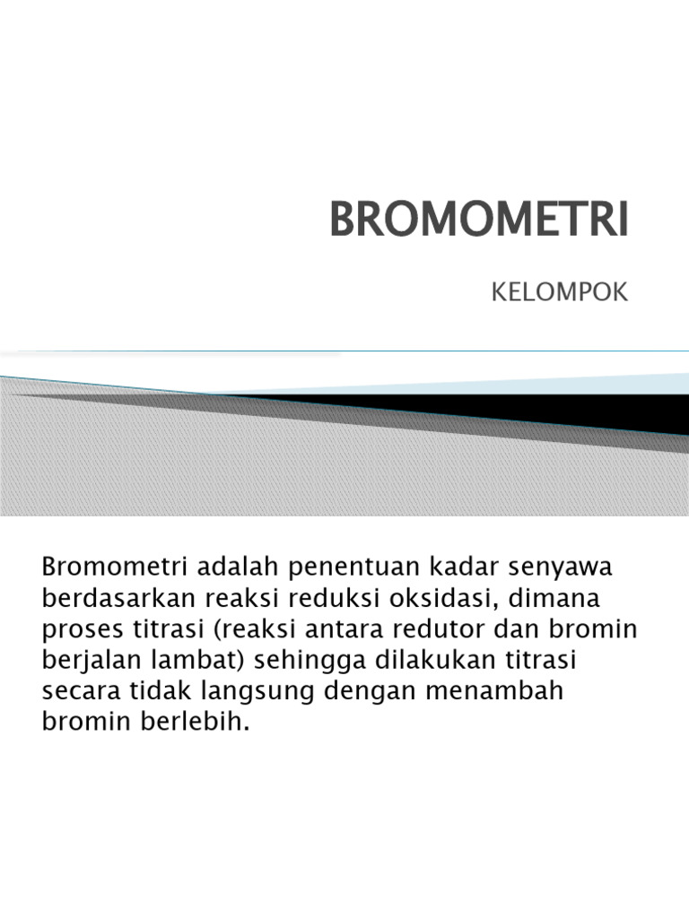 BROMOMETRI | PDF