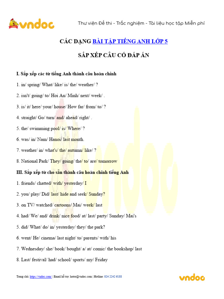 Bai tap sap xep cau tieng anh lop 5 pdf vietnam