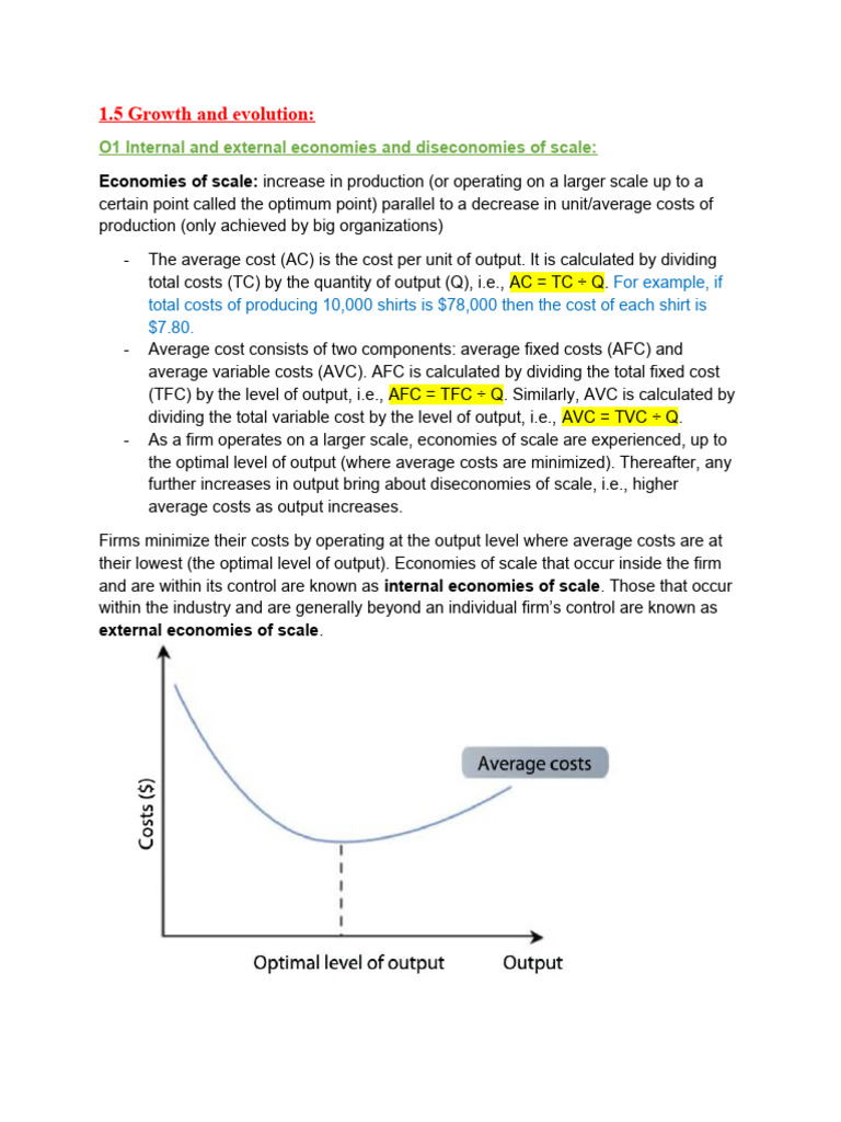 External Diseconomies of Scale Explained | PDF | Franchising | Mergers ...