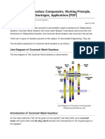 Constant Mesh Gearbox - Components, Working Principle, Advantages, Disadvantages, Applications (PDF)