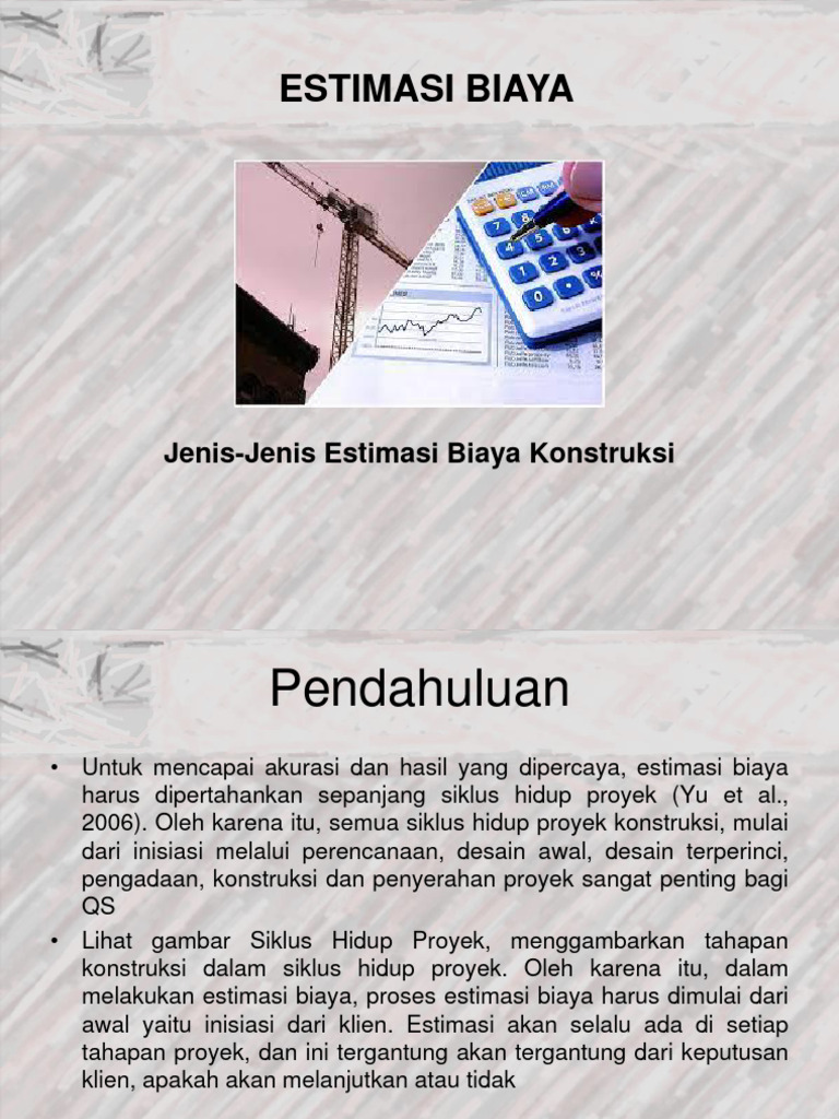 Jenis-Jenis Estimasi Biaya (Edit) | PDF