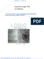 Solution Manual For Logic The Essentials 1st Edition